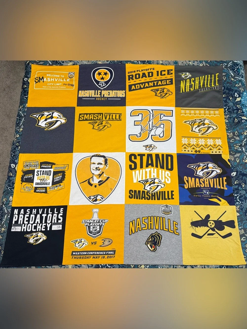 Nashville Predators T-Shirt Blanket